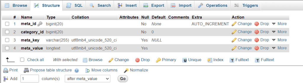 wp_categorymeta Table Doesn’t Exists error